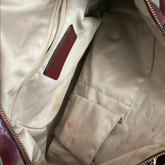 Coach Red Satchel Bag - Picture 6 of 7